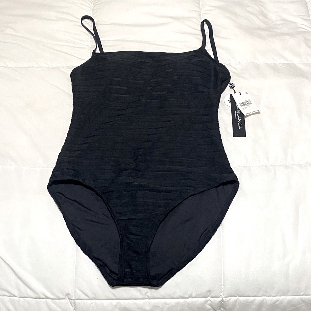 NWT La Blanca Women's One Piece Swimsuit Lingerie Tummy Control size 14